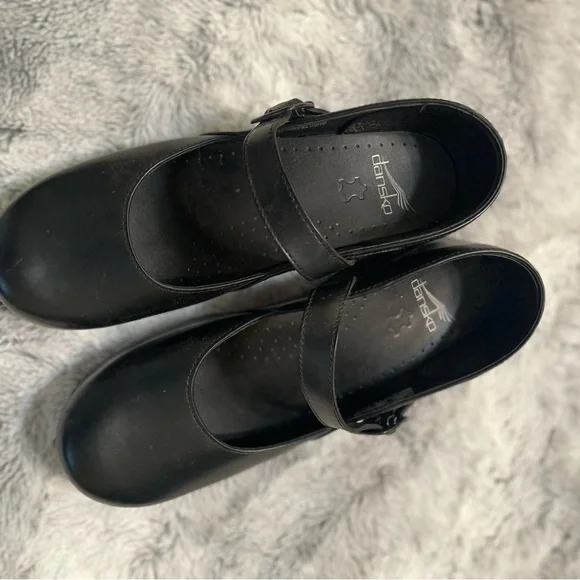 Dansko Black Leather Mules - Picture 2 of 4